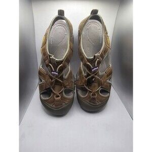 Keen 1003986 Womens Sandles Brown and Purple Draw String SZ 10